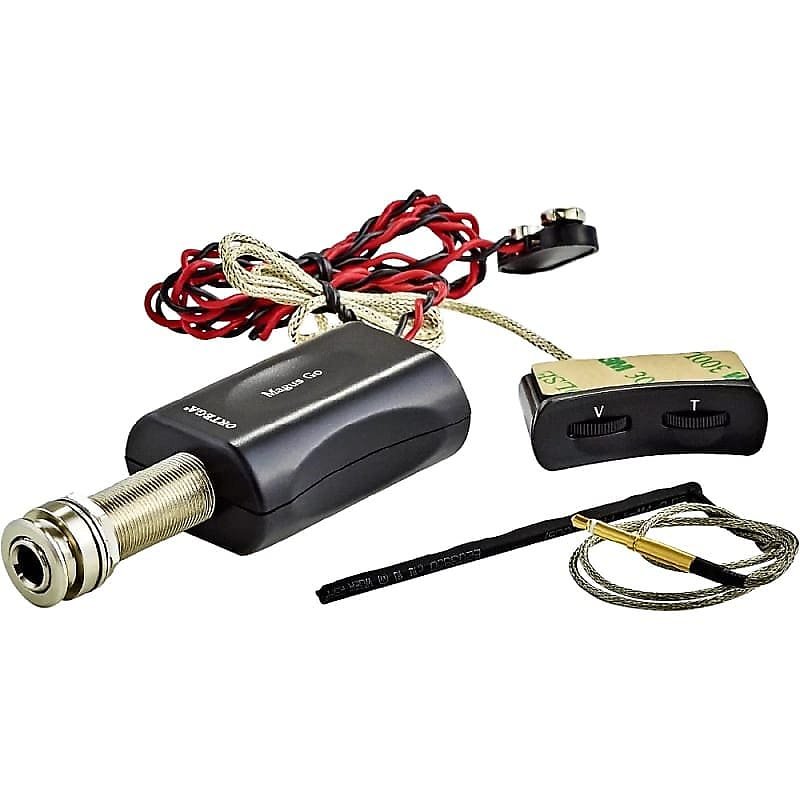 Ortega Guitars MagusGo Sistemas de guitarra acústica y con cuerdas de nailon Sistema de preamplificador de guitarra piezoeléctrico con vídeo